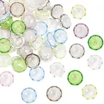 60Pcs UV Plating Acrylic Bead Caps