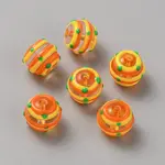 Transparent Painted Glass Beads