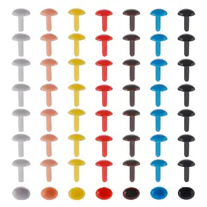 112Pcs 7 Colors Craft Plastic Doll Eyes