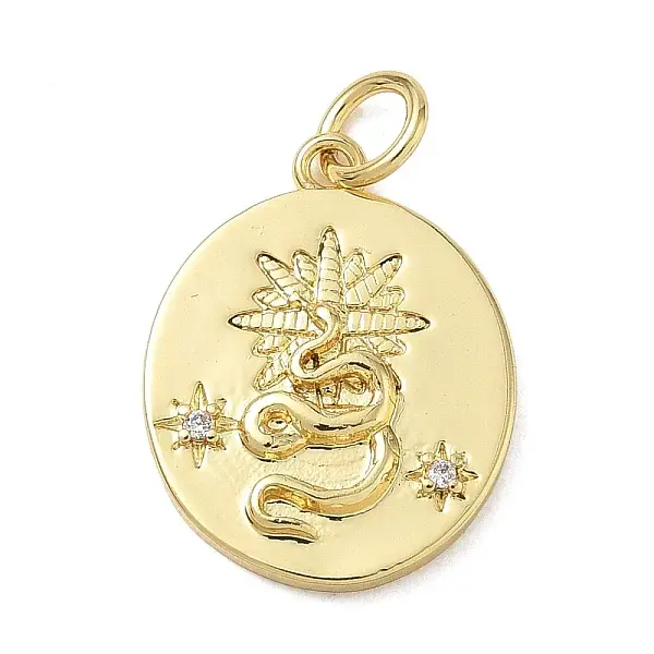 Brass Micro Pave Cubic Zirconia Pendants