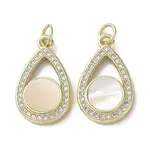 Brass Micro Pave Cubic Zirconia Pendants
