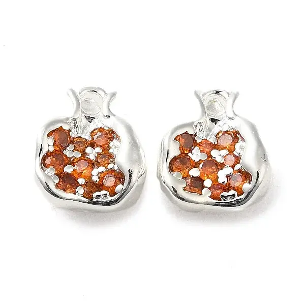 Brass Micro Pave Cubic Zirconia Pendants