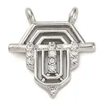 Brass Micro Pave Cubic Zirconia Pendants