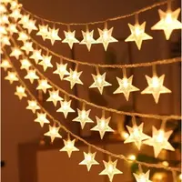 LED Girlanda 10 m (80 LED žiaroviek) USB - Hviezdy - Biela