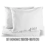EMI Set manželskej prikrývky a vankúšov Ekonomic 200x200 + 90x70 (2x)