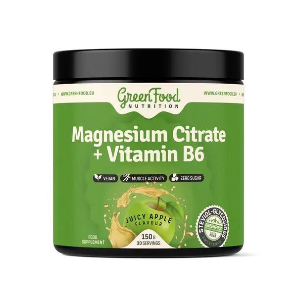GreenFood Nutrition Magnesium Citrate +Vitamin B6 juicy apple