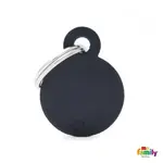 MF SMALL ROUND ALUMINUM BLACK 2,85x2,15 cm gravírovateľný prívesok