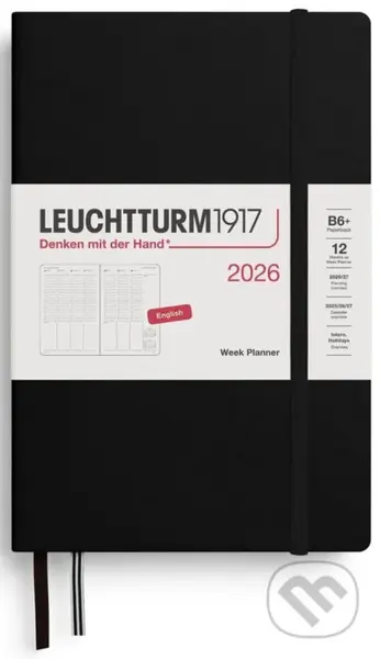 Week Planner 2026 Paperback (B6+) Black