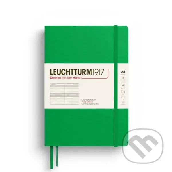 Leuchtturm1917 Zápisník Spring Leaf Medium A5 linkovaný,Leuchtturm1917 Zápisník Spring Leaf Medium A5 linkovaný