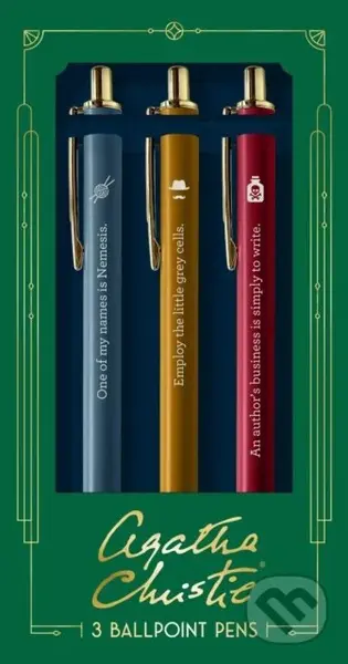 Agatha Christie Pen Set (3 Ballpoint Pens) - Chronicle Books