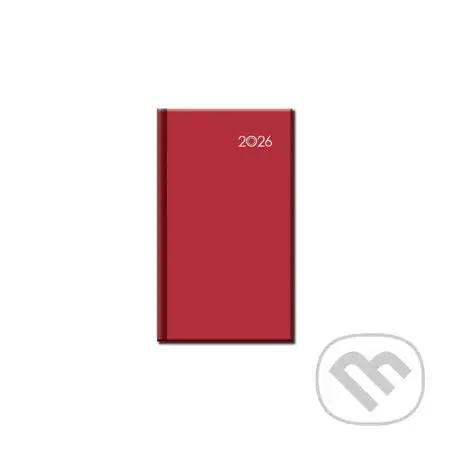 Mini diár FALCON 2026 (červený) (12-mesačný, A6)