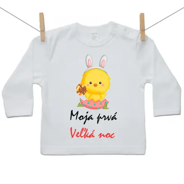 Boodyy Tričko s dlhým rukávom Moja prvá Veľká noc Dievča 80 (9-12 mesiacov)