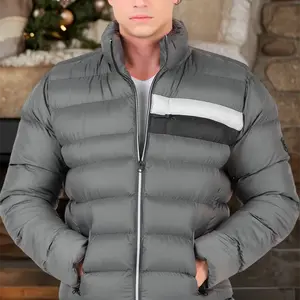 M8650 DEWBERRY MEN'S PUFFER COAT-PLAIN GREY