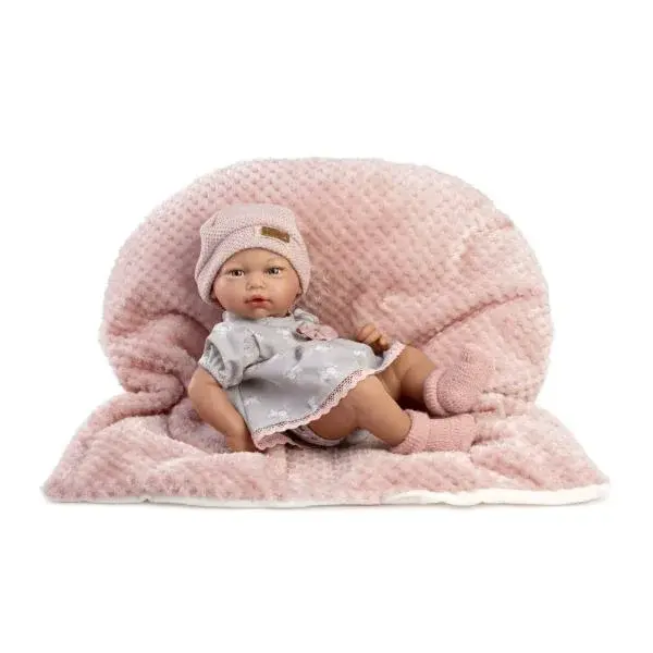 Guca 853 New Born Holčička - realistická panenka s celovinylovým tělem - 38 cm