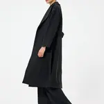 Koton Belt Detailed Double Breasted Long Cashmere Coat