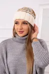 marka niezdefiniowana Dámská čepice Feba K330 ecru+beige