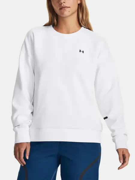 Under Armour Mikina Unstoppable Flc Crew-WHT - Dámské