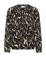 Kaffe Blúzka 'KADitte'  hnedá / čierna / biela