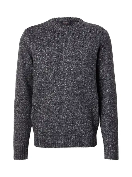 INDICODE JEANS Sveter 'Gro'  čierna melírovaná