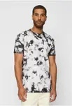 Black Tie Dye Tee bílá/černá