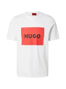 HUGO Tričko 'Dulive222'  červená / čierna / biela