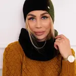 Tříbarevný dámský set P103 černá+khaki