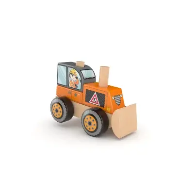 Stavební auto dřevěná skládačka