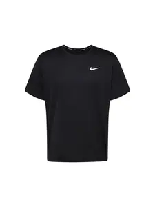 NIKE Funkčné tričko 'Miler'  čierna / biela