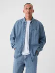 GAP Džínová oversize košile - Pánské