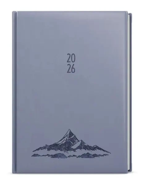 Týdenní diář 2026 Oskar Vivella s ražbou A5 holubí šeď Hory