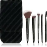 Brushworks Mini Travel Face & Eye Brush Set cestovní sada štětců s taštičkou