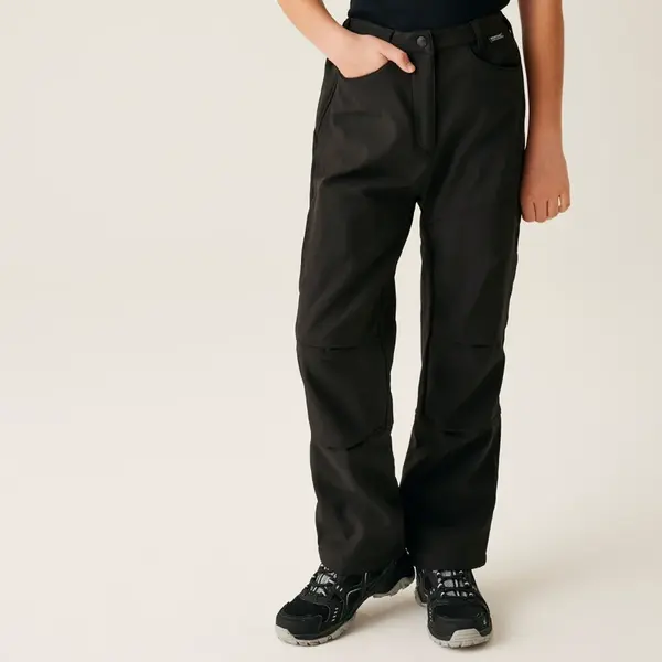 Dětské softshellové kalhoty regatta junior černá 122-128