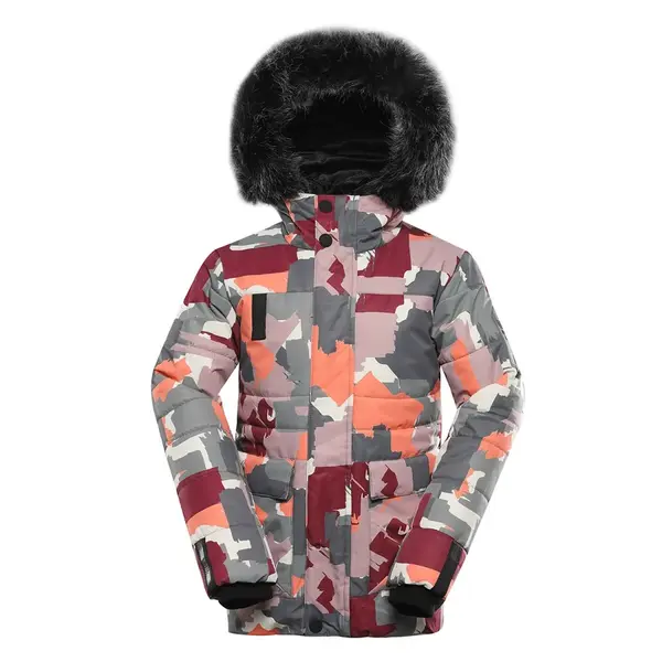 Dětská bunda s membránou ptx alpine pro werdo růžová/šedá 164-170