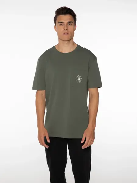 Pánské bavlněné tričko protest isiah khaki m