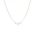 Náhrdelník se třemi lab grown diamanty v růžovém zlatě KLENOTA