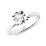 Zásnubní prsten s 1ct diamantem v bílém zlatě KLENOTA
