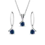 Súprava z bieleho zlata so zafírmi KLENOTA