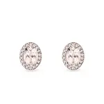 Náušnice z ružového zlata s morganitmi a briliantmi KLENOTA