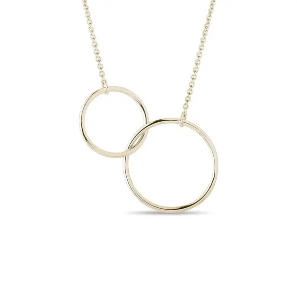 Zlatý náhrdelník s krúžkami KLENOTA
