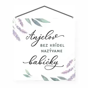 Ceduľka s textom - Babička ALBI