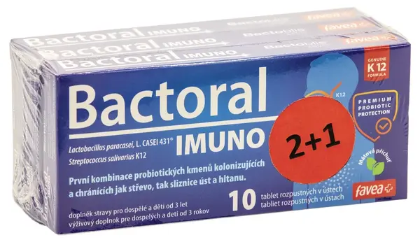 Favea Bactoral IMUNO 10 tablet, 2+1 pack