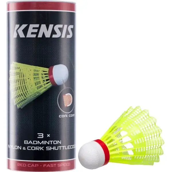 Kensis NSC 3 FAST Bedmintonové košíky, žltá, veľkosť