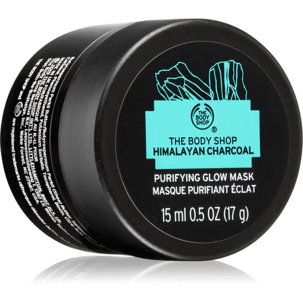 The Body Shop Himalayan Charcoal Purifying Glow Mask čisticí a rozjasňující pleťová maska pro mastnou a problematickou pleť 15 ml