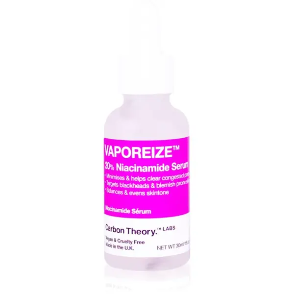 Carbon Theory Vaporeize 20% Niacinamide Serum pleťové sérum s niacinamidem a zinkem 30 ml