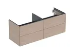 Geberit ONE - Umývadlová skrinka, 133x50x47 cm, 4 zásuvky, dub 505.266.00.5