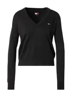 Tommy Jeans Sveter 'Essential'  námornícka modrá / červená / čierna / biela