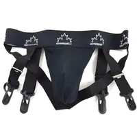 WINNWELL HOKEJOVÝ SUSPENZOR S PODVAZKY BLACK SR Sportovní suspenzor, černá, velikost