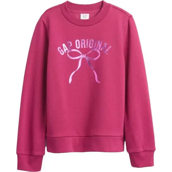 GAP V-DB LOGO CREW Dívčí mikina, růžová, velikost