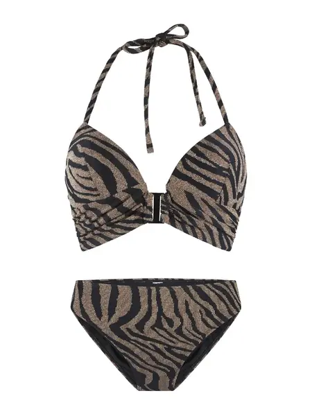 LingaDore Bikiny  hnedá melírovaná / čierna