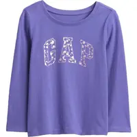 GAP V-FRCH LS BF LOGO TEE Dětské tričko, modrá, velikost 4Y